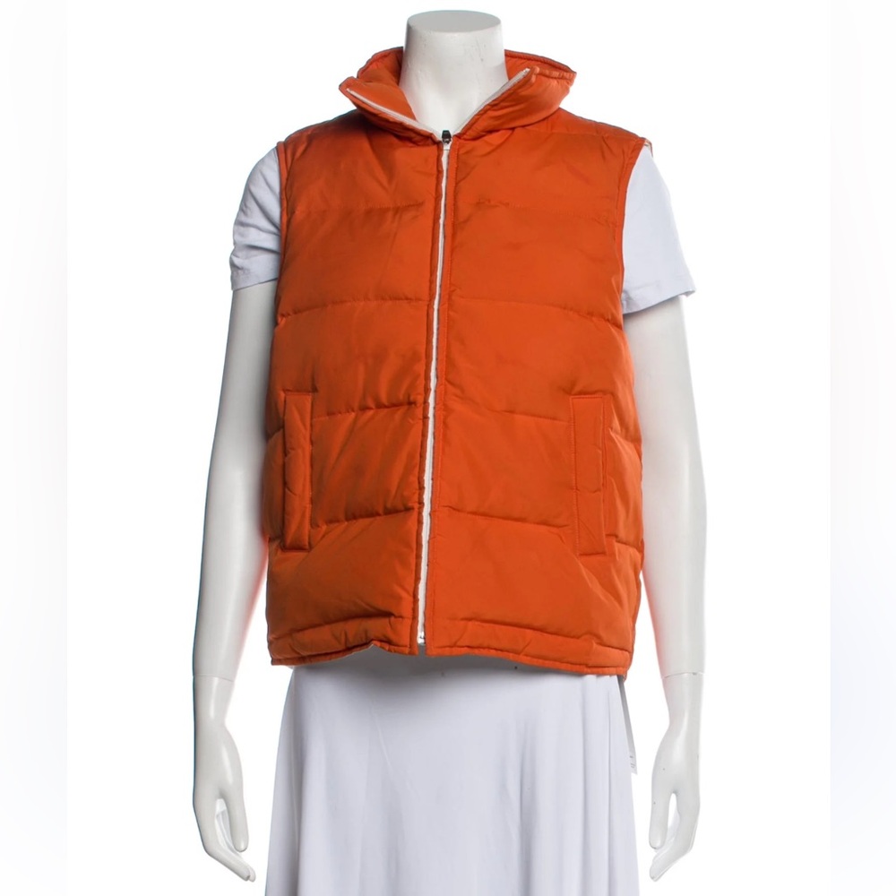 Theory Orange Down Puffer Vest